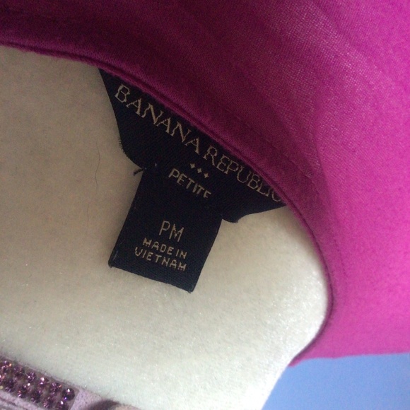 Magenta Banana Republic Draped Top Petite Medium - Picture 6 of 7
